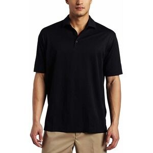 Nike Dri Fit Men's Size S Small Stretch UV Tech Solid Golf Polo Black 358324-010